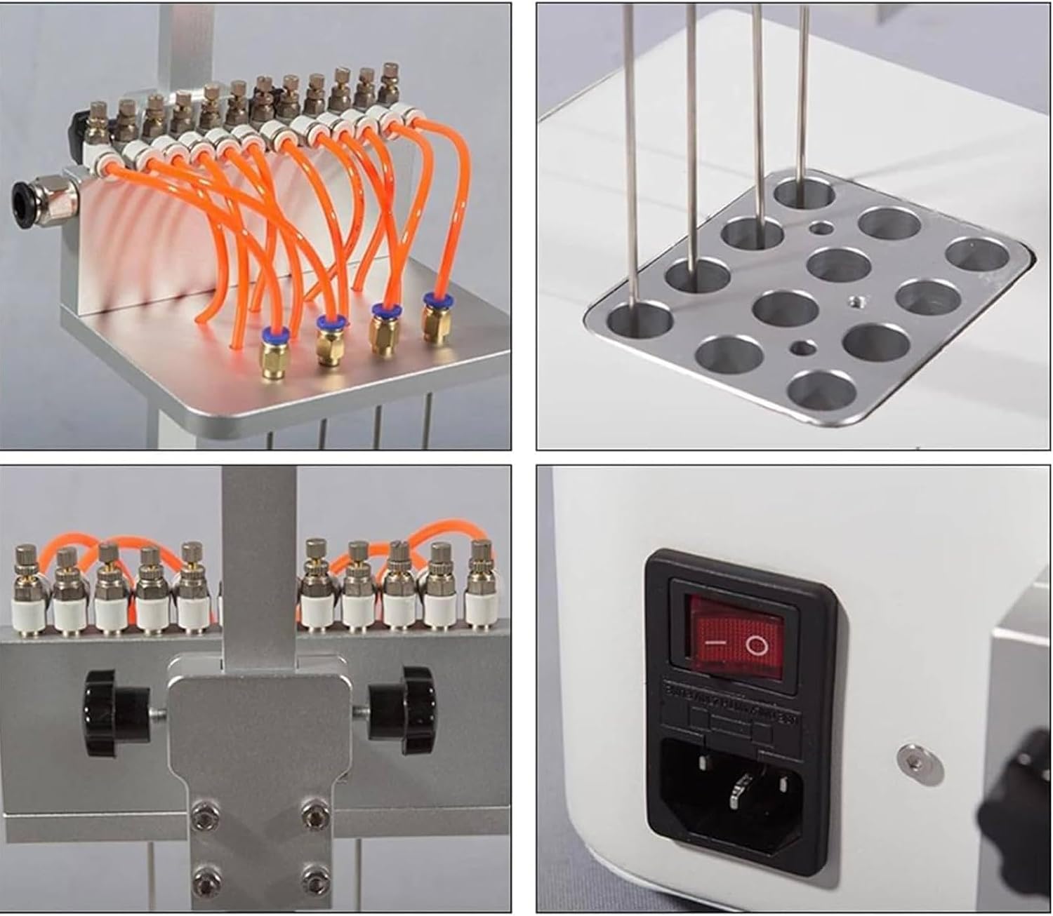 Nitrogen Sample Concentrator,Nitrogen Purge Concentrator,Adjustable Height,Copper Quick Connector&Time Temperature Settings (12holes)
