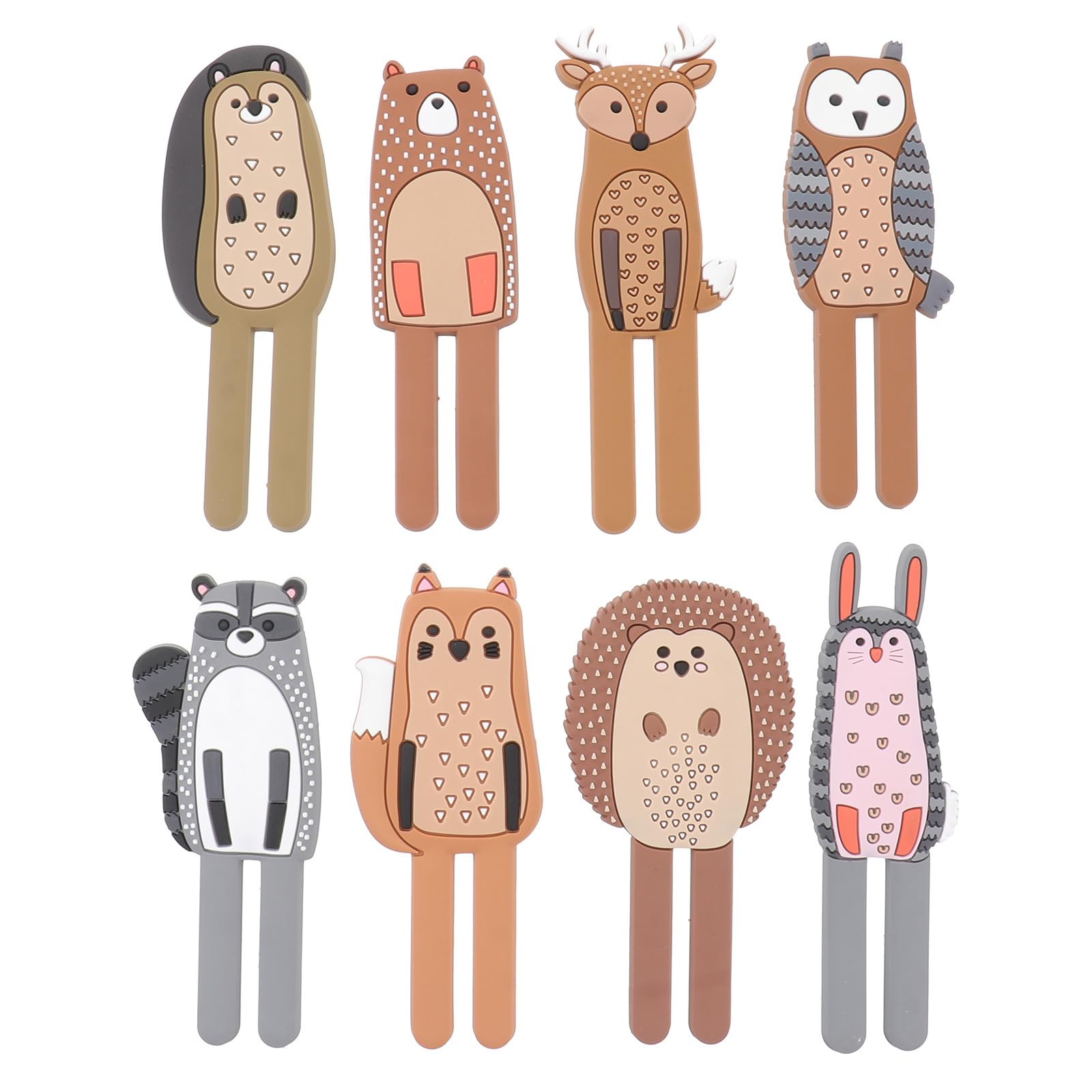 Hemobllo Set 8 Ganci Magnetici a Forma di Animale, Ganci Decorativi per Interni in Gomma e Magnete, Appendioggetti Carini per Cucina e Frigorifero
