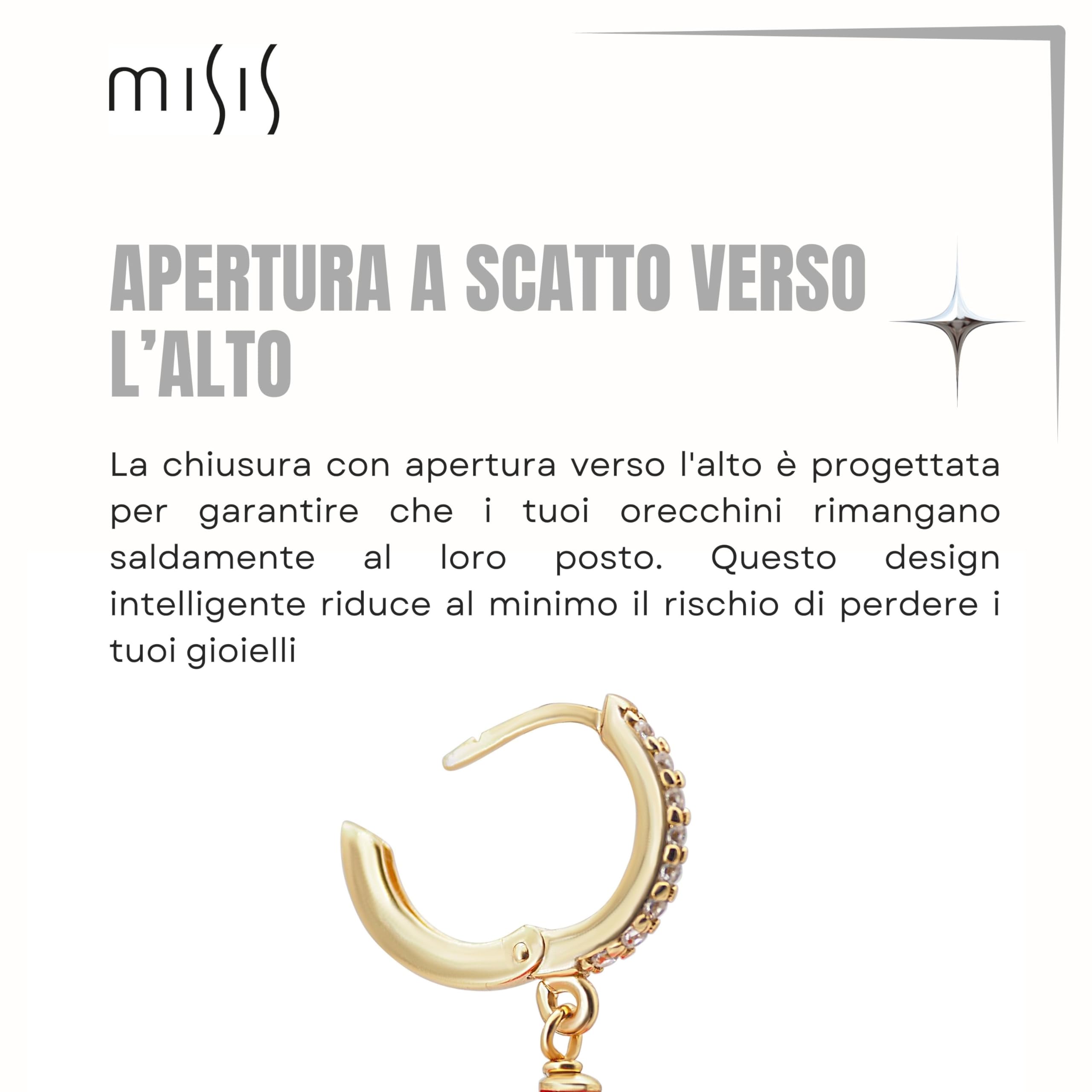 MISIS Orecchini Donna Pendenti in Argento 925 Made in Italy | Orecchini Lunghi Donna Eleganti, Ideali per ogni Occasione |