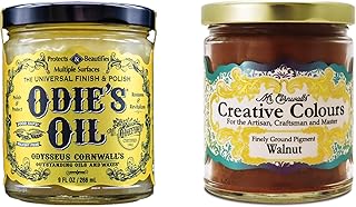 Oil & Walnut Creative Colour Pigment (9 oz) 2 in 1 - Universal Finish and Stain Kit - Protect, Colour, Beautify