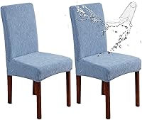 Vista 31 de Fundas Impermeables para Sillas de Comedor, Fundas para Sillas de Comedor Elásticas Parsons Fundas para Sillas, para Comedor Cocina Protector
