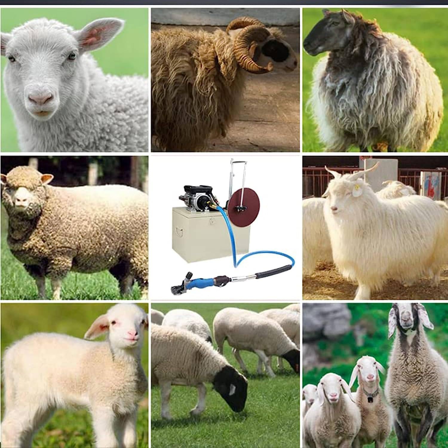 550W Commercial Electric Goat, Electric Goat Sheep Shearing Machine Clipper Shears Flexible Shaft Cutter Wool Scissor Pet Farm Supplies, for Goats Camel Cattle Horse
