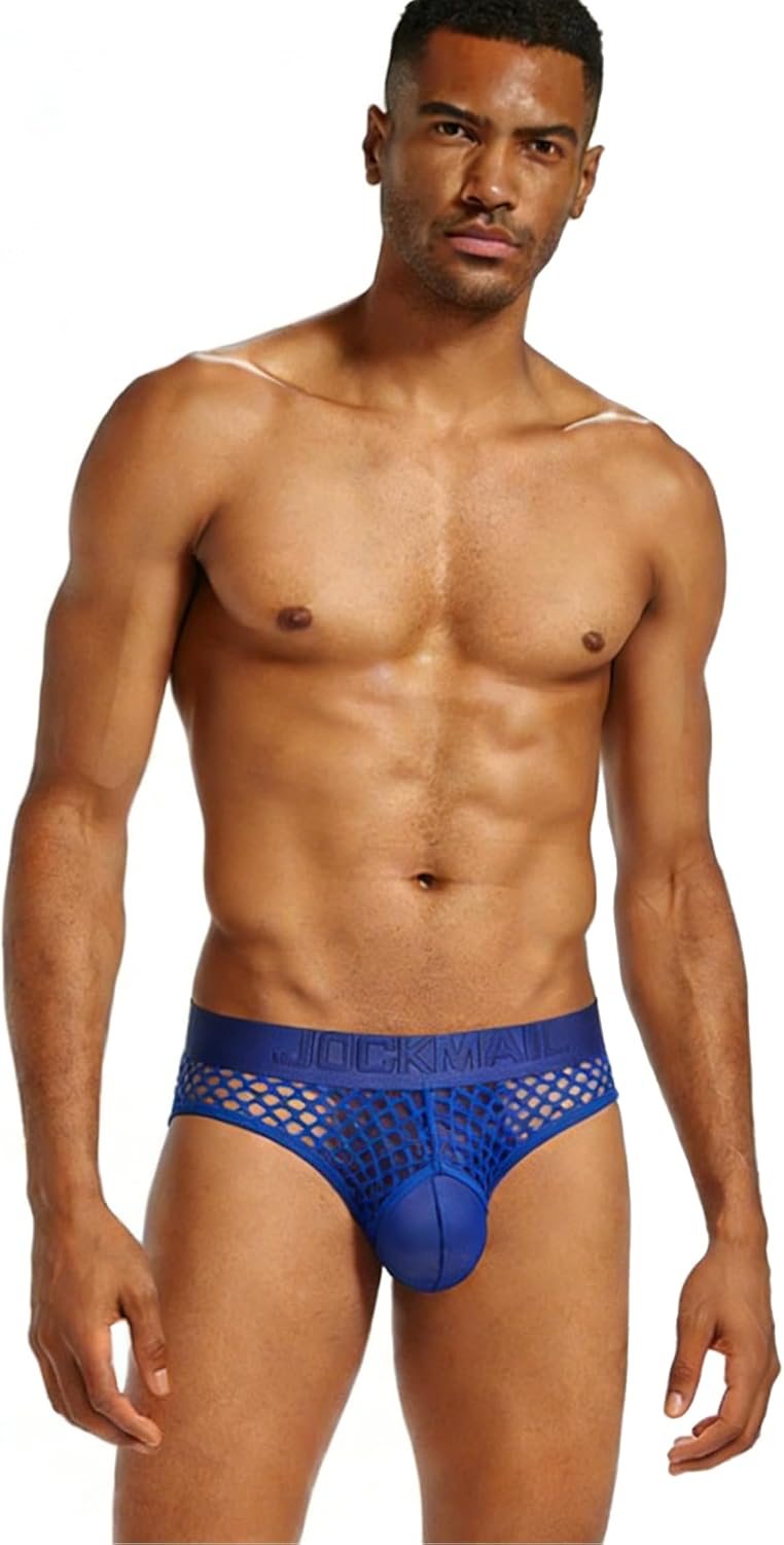 JOCKMAIL Men's Sexy Underwear Briefs Mesh Breathable Comfortable Low Rise Underwear for Men - Image 2
