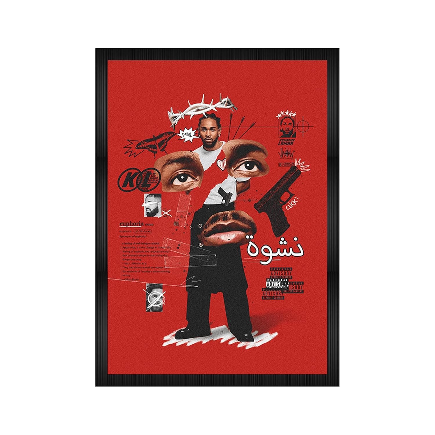 Kendrick Lamar Wall Poster Frames | Aesthetic A4 Poster Frames For Home, Living Room, Bedroom and Office | Wall Frames Artworks | Hanging Theme Posters 8X12 Inch
