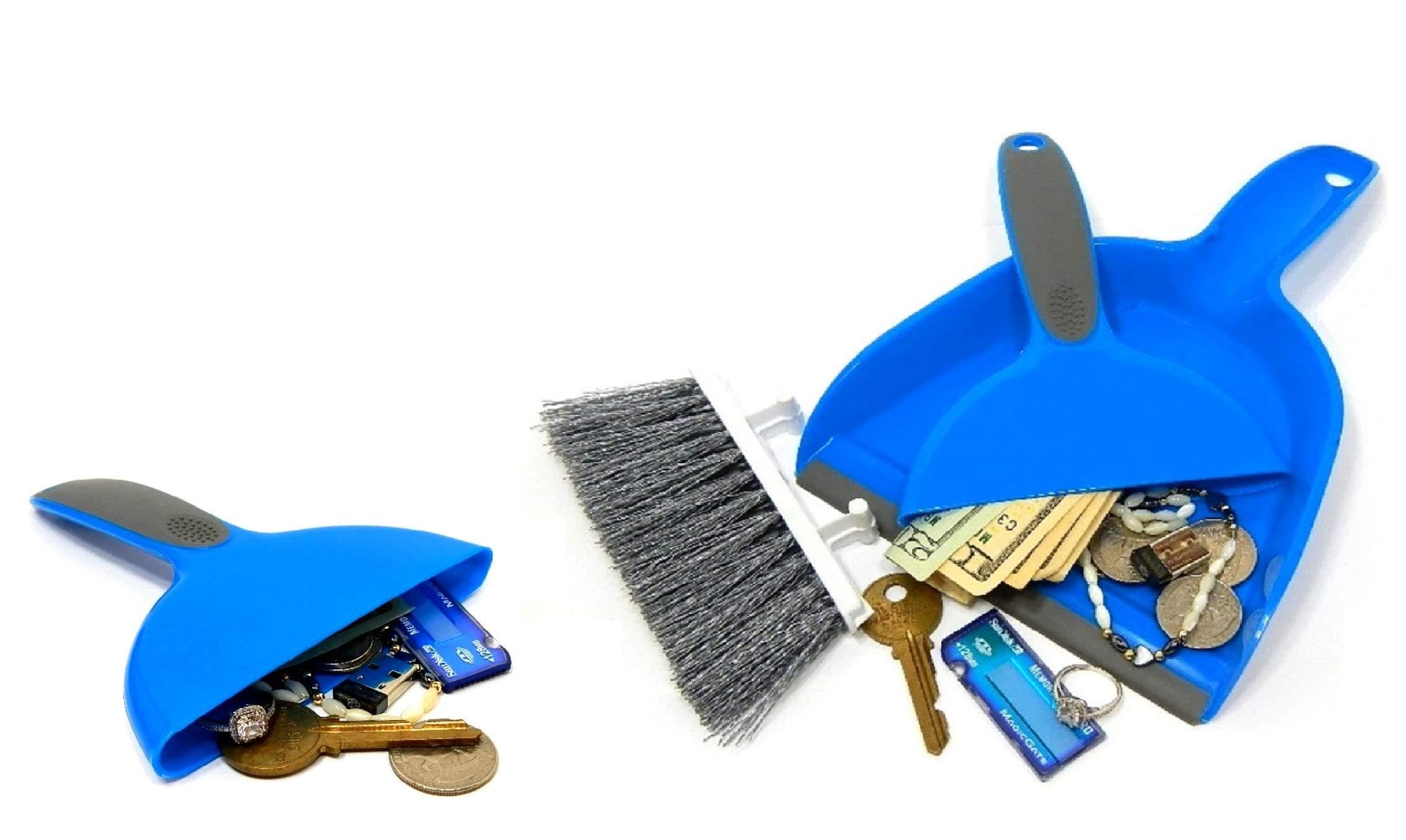 Dust Pan with Brush Diversion Safe Hidden Stash Secret Storage Keys Money Jewelry Medicine Pills Cash