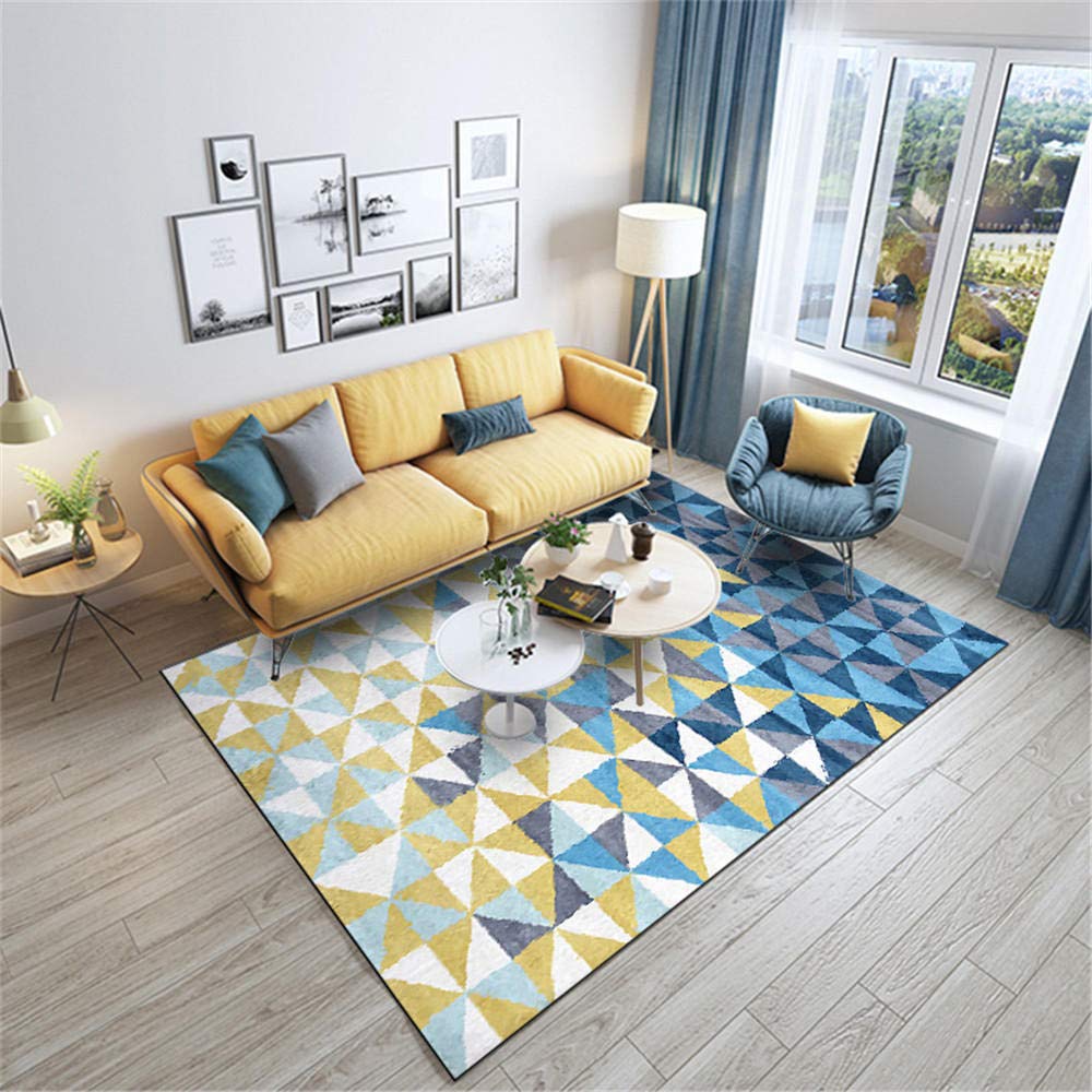 Tapis de chambre à coucher en velours de cristal lavable et ultra durable de 0.7cm
