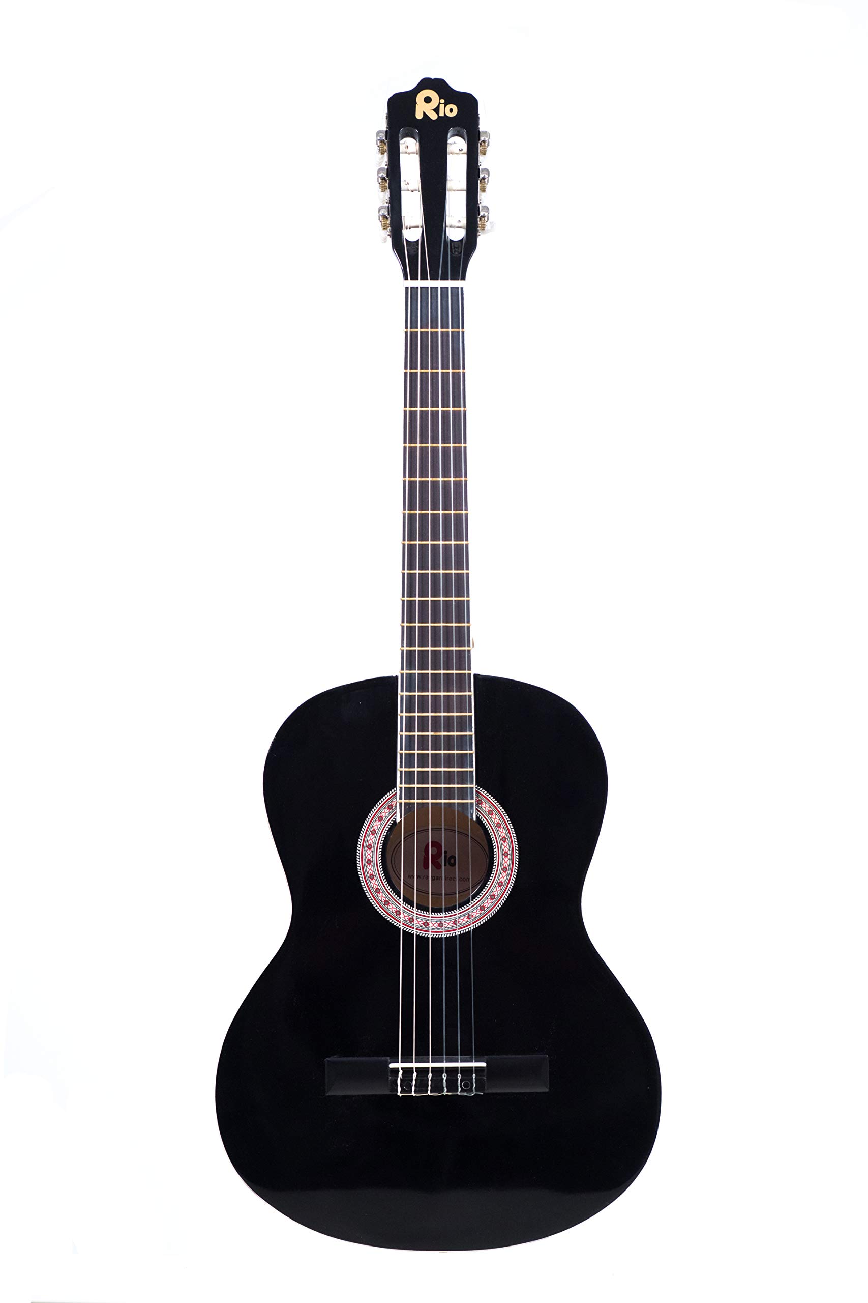 Rio Guitare acoustique classique 4/4 Noir 99 cm