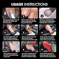 Vista 9 de MakarttPro Polvo acrílico – Fórmula duradera, de larga duración, fácil de aplicar para extensiones de uñas, superposiciones, esculpido y arte