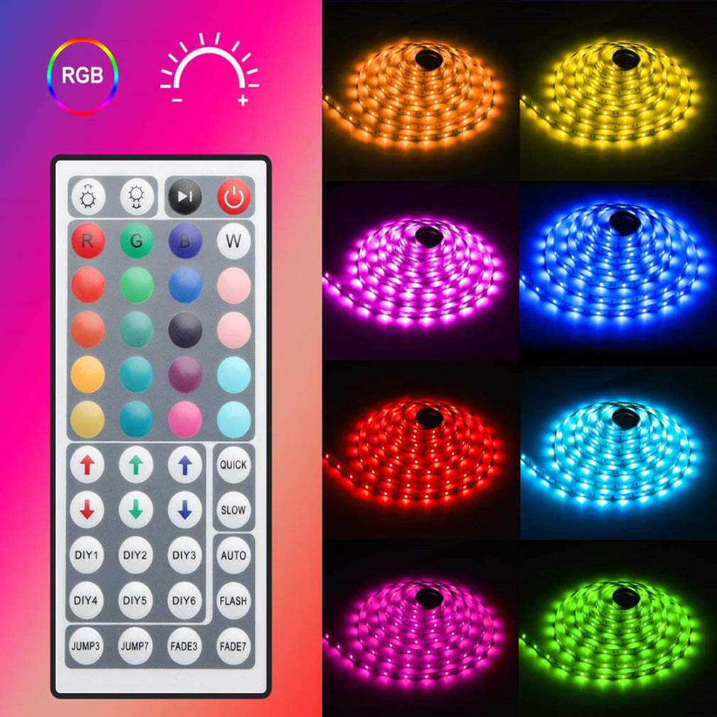 Striscia LED 5M, WiFi Luci LED Colorate Smart Phone Strisce LED Compatibile RGB SMD 5050 Musica SYNC LED Strip Controllo App E 44 Tasti Telecomando RF per Casa Cucina Festa TV Decorazione,15M