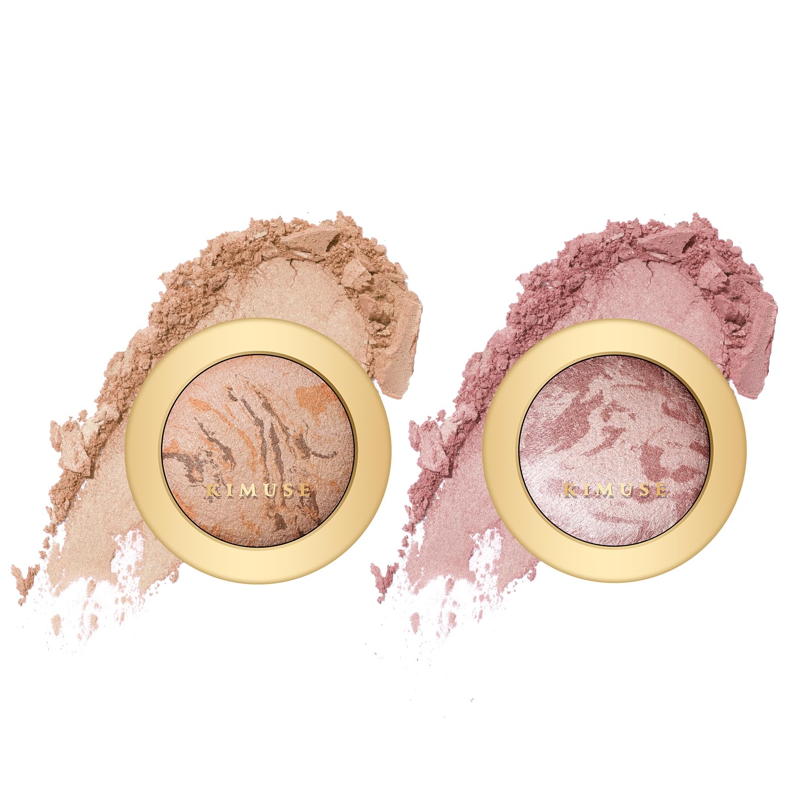KIMUSE Lighting Glow Baked Foundation & Lightweight Natural Finish Baked Blush