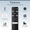 Control Remoto de Repuesto RC802V para Smart TVs TCL Android y Google - Configuración Fácil, Teclas de Acceso Directo, Control Universal 4K UHD (55S434, 50S434, 43S434, 40S330), 1 Unidad 3