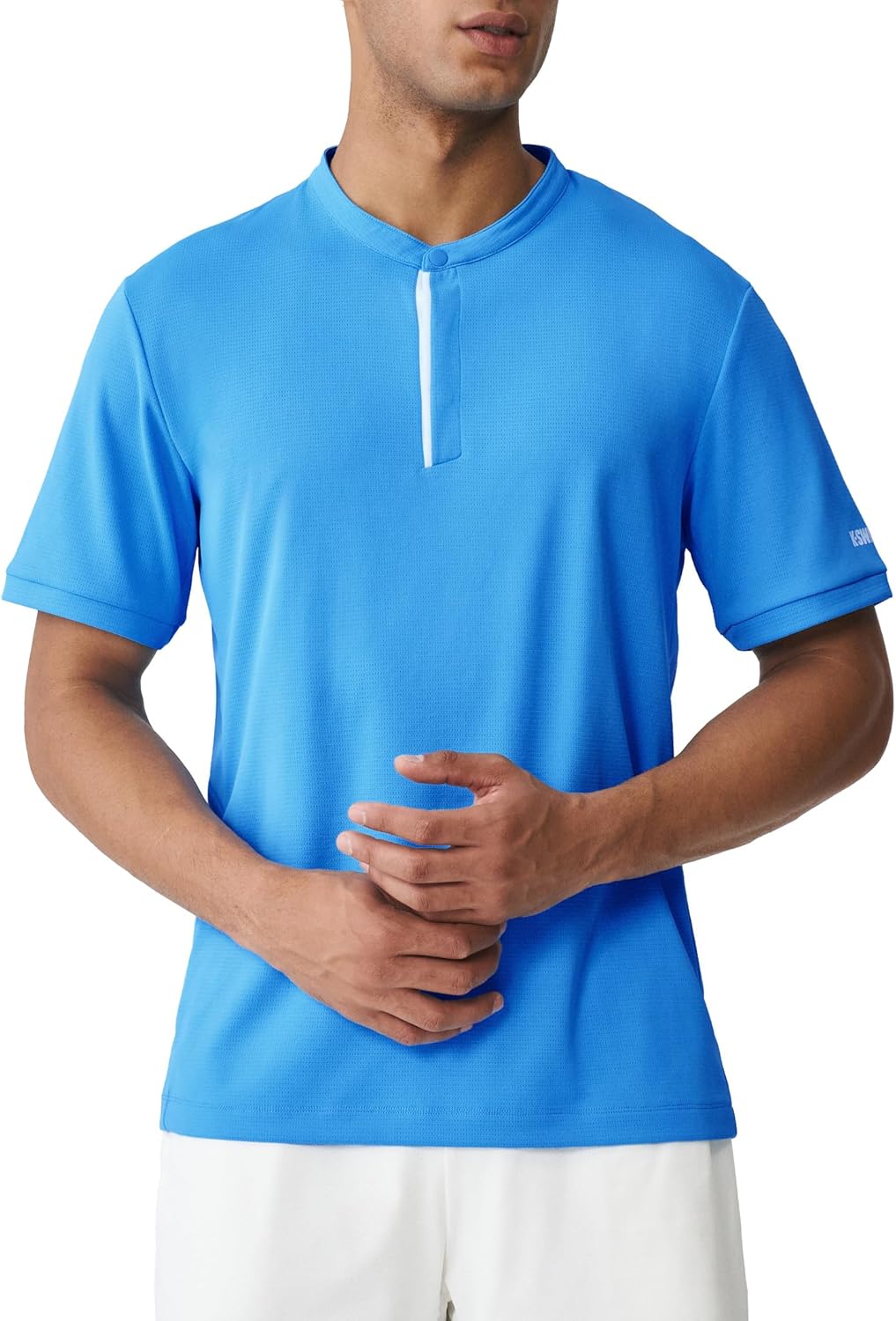 K-Swiss Men's Henley Shirt - Quick Dry Breathable Lightweight Casual Athletic T-Shirt