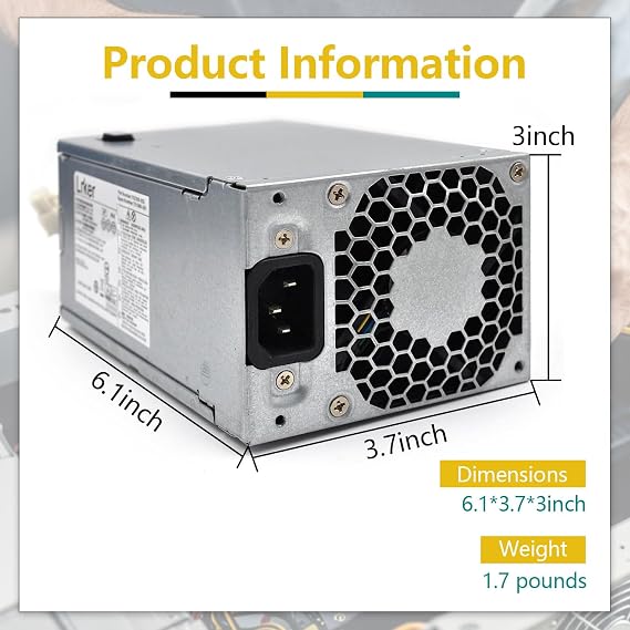 240W Power Supply PS-4241-1HA Compatible with HP ProDesk 400 600 G1 G2 SFF