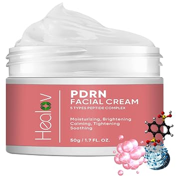 PDRN Cream Rejuvenating Korean Face Moisturizer with Salmon DNA, Niacinamide & Vitamin C Anti-Aging, Firming, Plumping Daily Cream for Dark Spots, Uneven Tone, Glow, Collagen & Barrier Repair