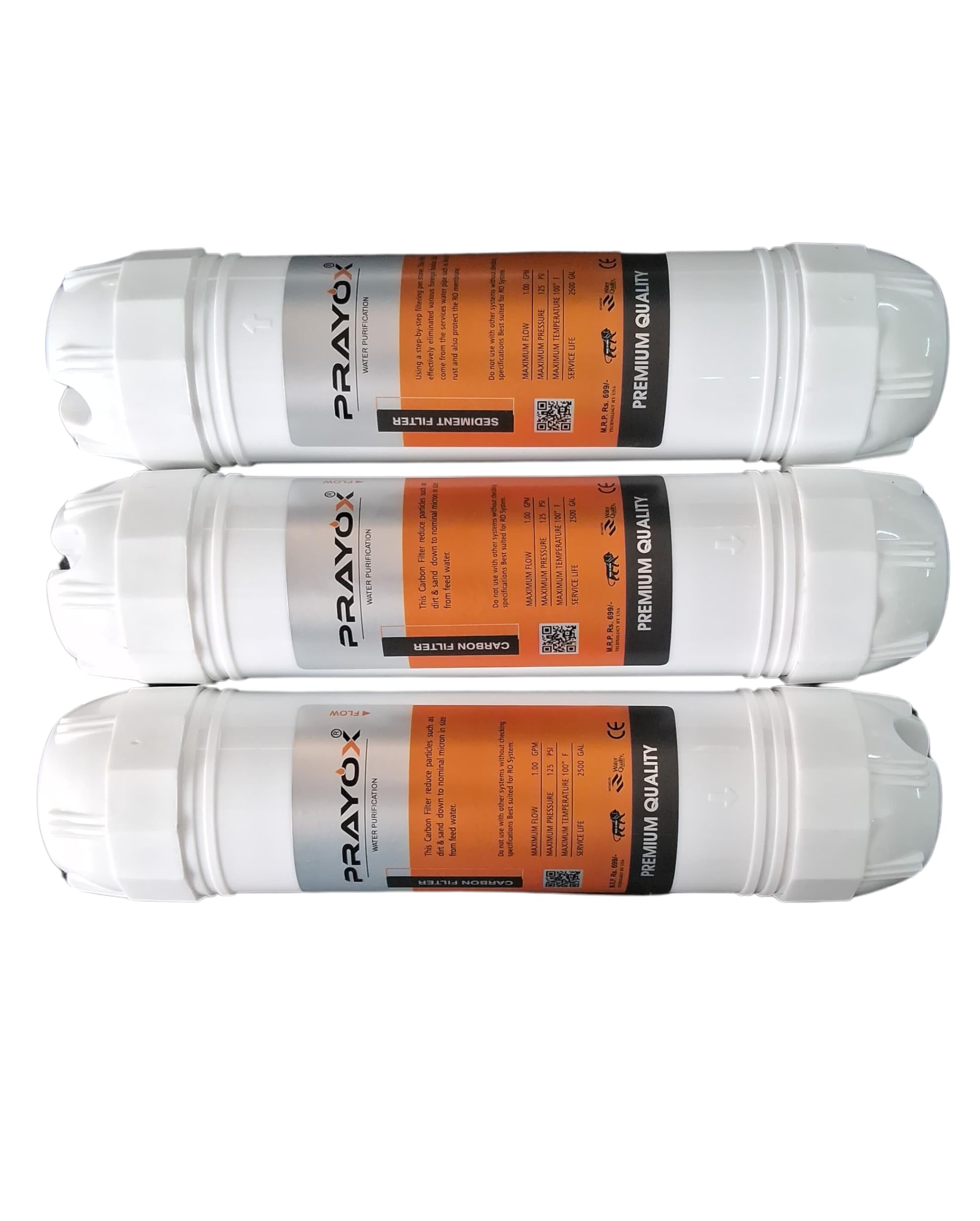gold inline pre - post carbon & sediment filter set with 6 elbow solid filter solid filter cartridge (0.005, pack of 9)