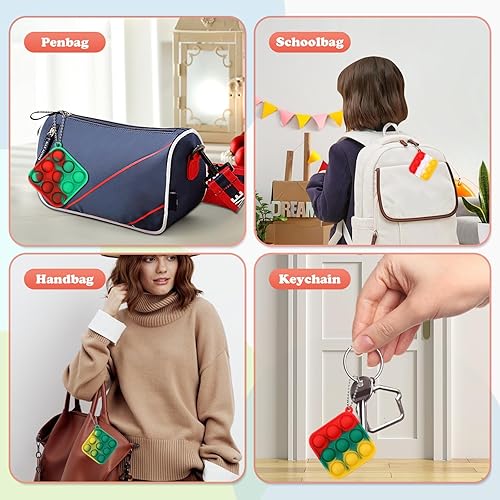 Miniatura 5 de Paquete de 32 juguetes para ansiedad pequeños y grandes para reventar, recuerdos de fiesta, juguetes sensoriales de silicona para apretar, juguetes