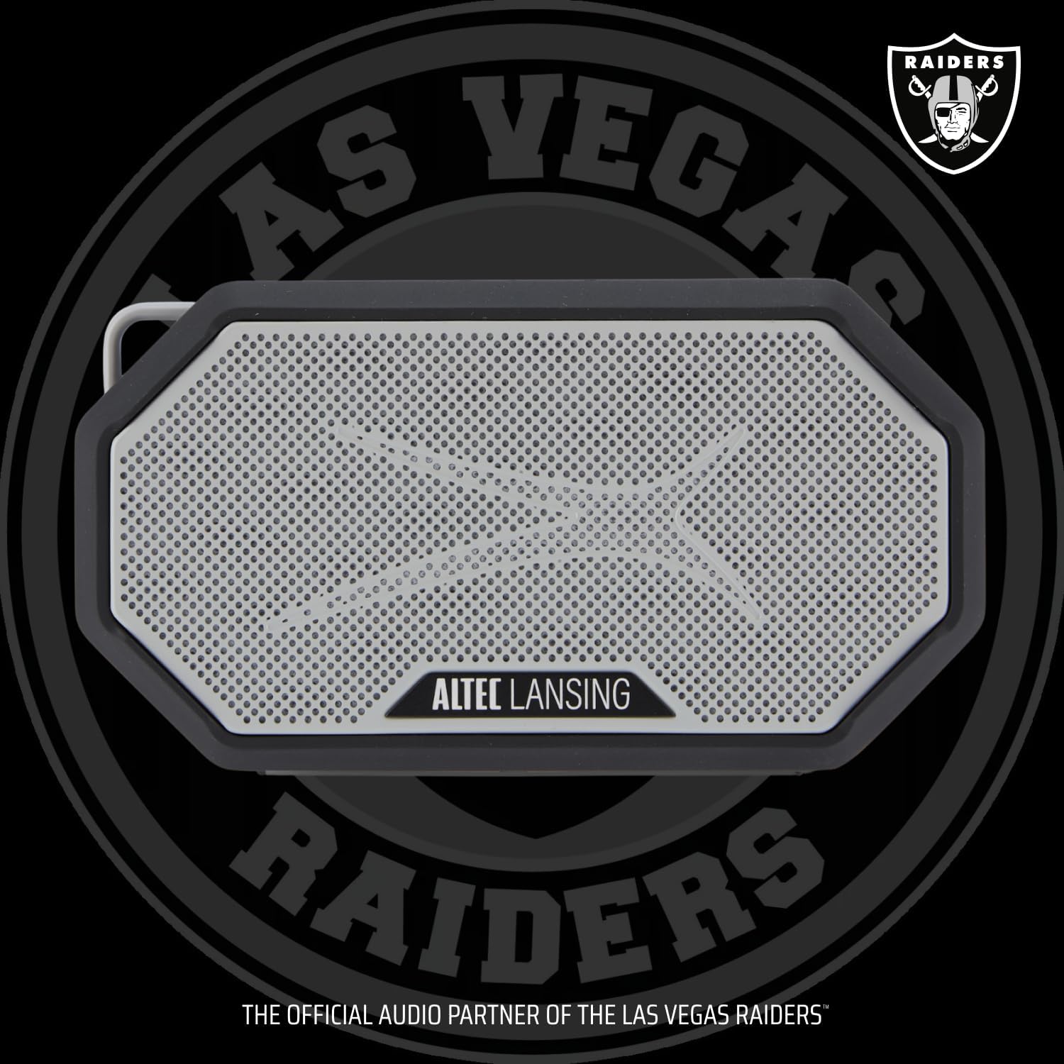 Altec Lansing x LAS Vegas Raiders - Portable Bluetooth Speaker HYDRAMINI 2.0, IP67 Waterproof, 8W Output, 12h Playtime, USB-C Quick Charge, Voice Assistant Integration (Las Vegas Raiders) - Image 2