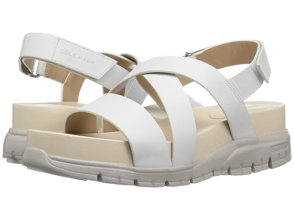 

Cole Haan Zerogrand Crisscross Sandal (Bds) (Optic White Leather/Vapor Grey) Women's Shoes