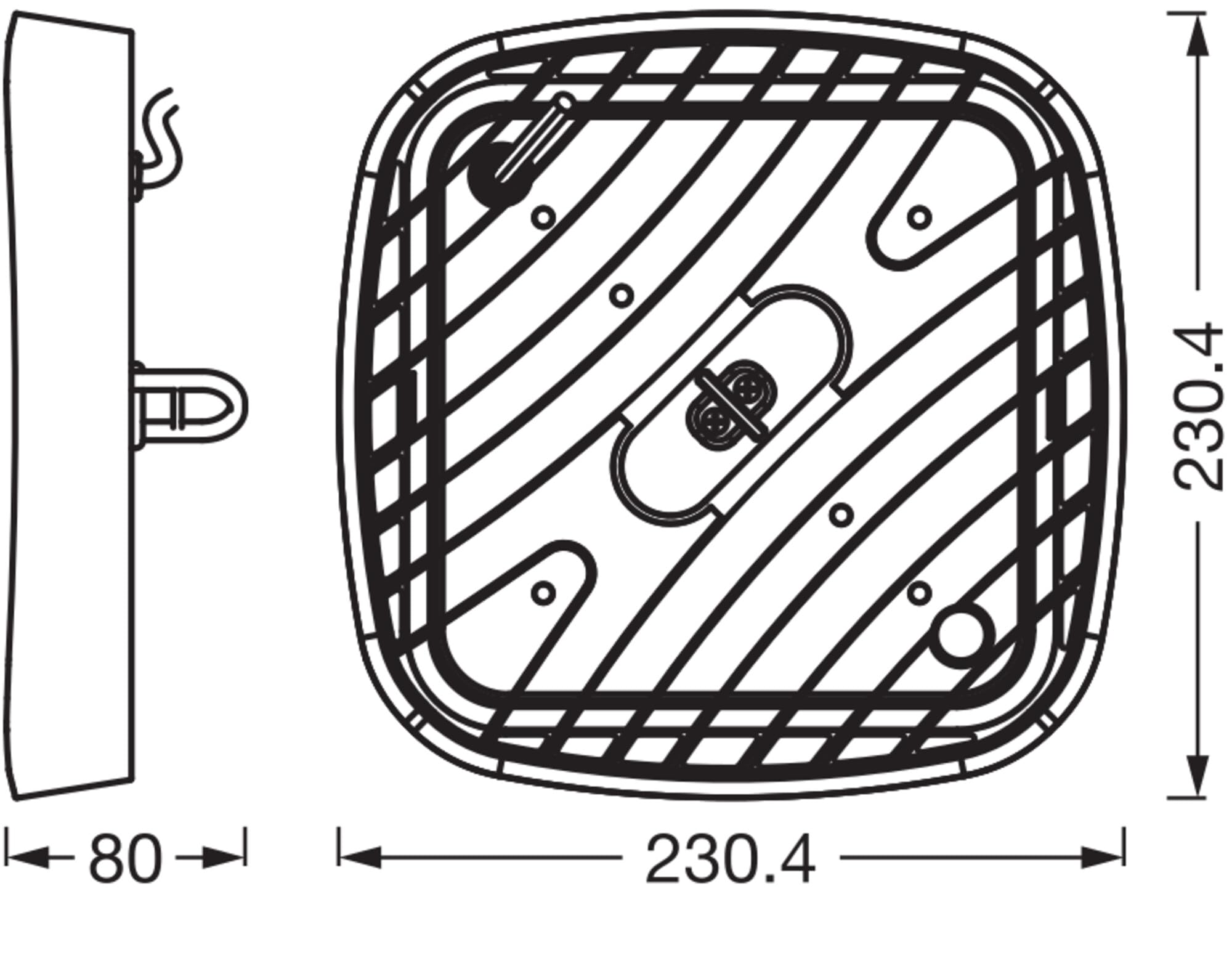 OSRAM Ampoule Highbay Ufo, noir, 80 W / 9300 lm, blanc lumière du jour 865, 6500 K, indice IP65, protection contre les jets d’eau et contre la pénétration de poussière (étanche à la poussière).