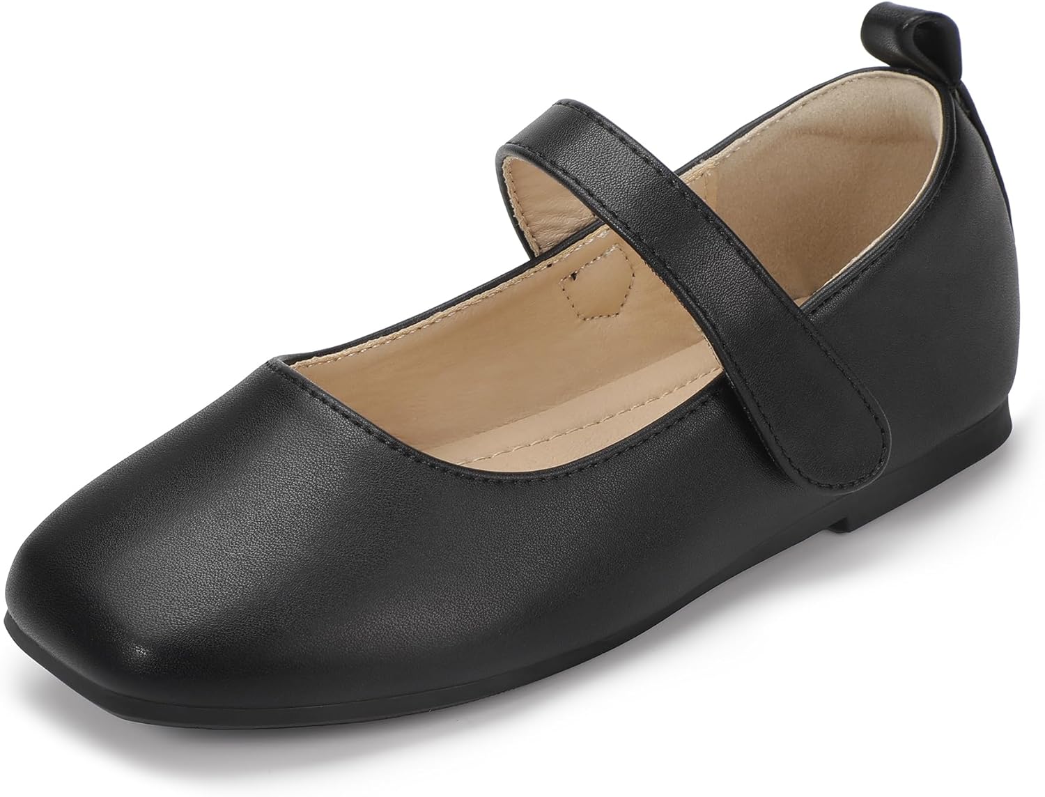 Hehainom Girls Dress Shoes Flower Girl Toddler Little Big Kids Square Toe Flats Mary Jane Wedding School Shoes