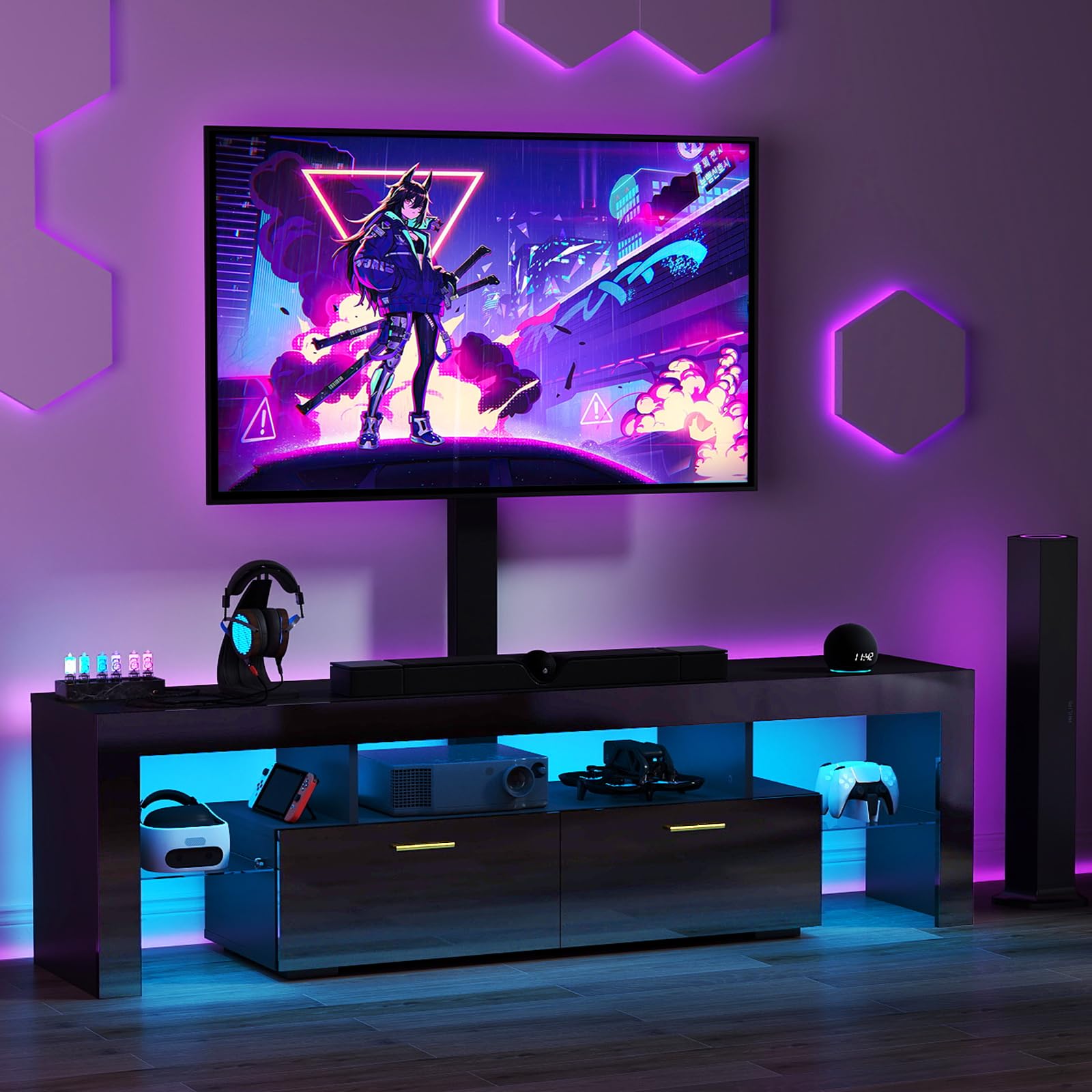 Lamtor 75 Inch TV Stand with Mount