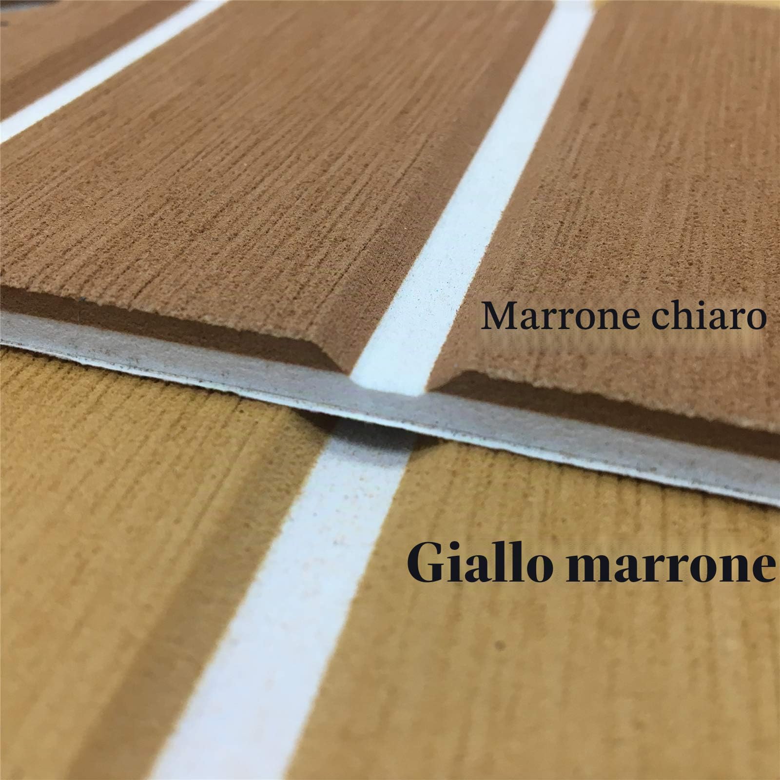 90x240cm Eva Schiuma Teak Sintetico Marino Pavimentazione Barca Tappetin Antiscivolo Autoadesiva Tappeto Imbottitura per Decking della Barca,Piattaforma da Nuoto