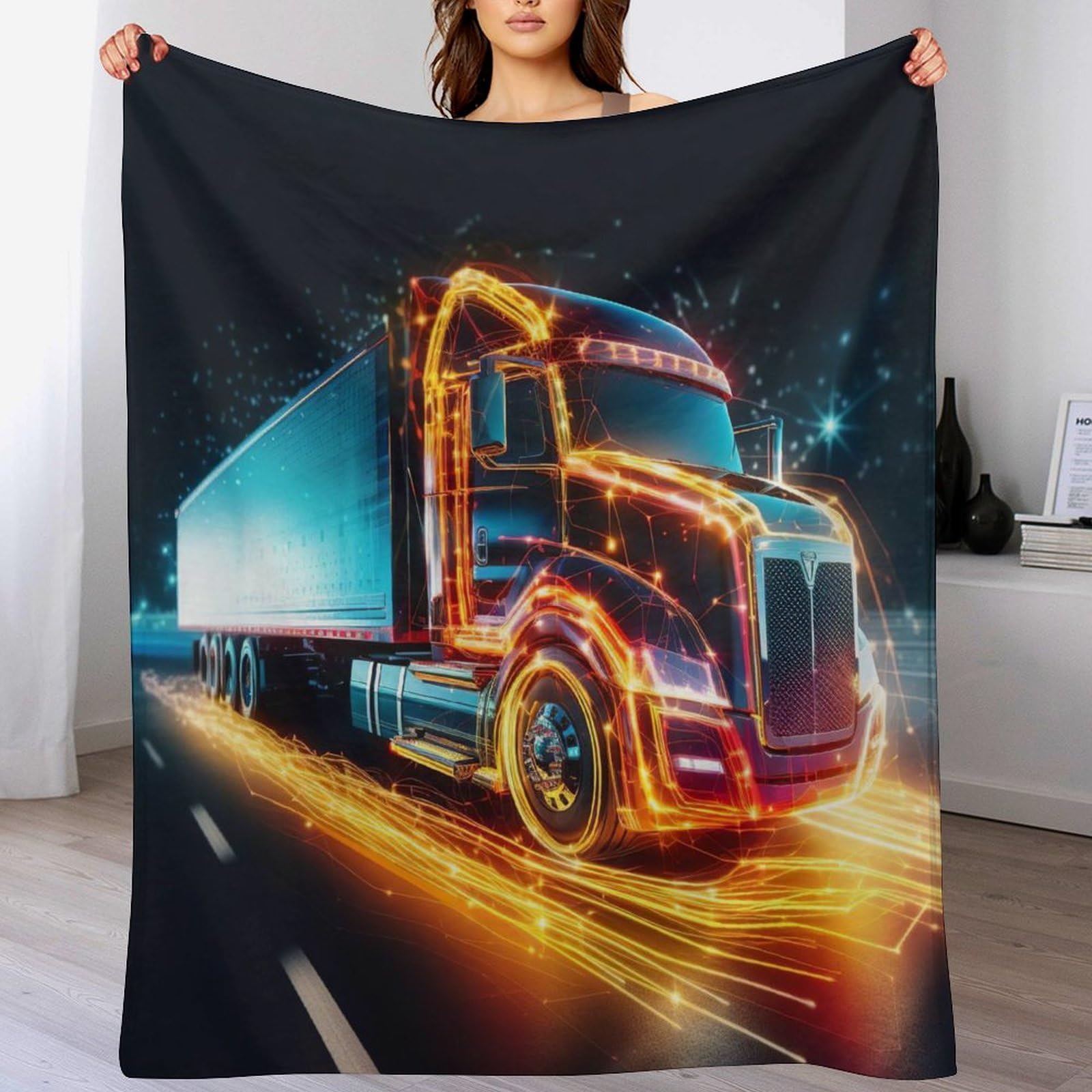 Camion flannel couvertures de canapé 180x200cm extra douce et épaisse