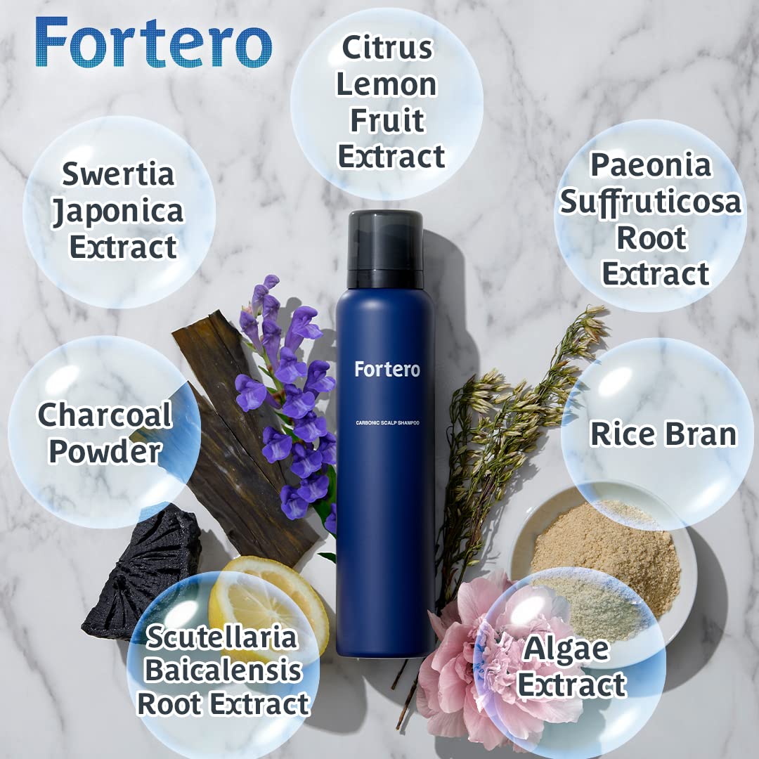 Fortero Original Edition Carbonic Acid Shampoo for Men - 2 Bottles, 2.65 Ounce Each - Thickening, Hair Growth, DHT Blocking, Moisturizing, Paraben Free