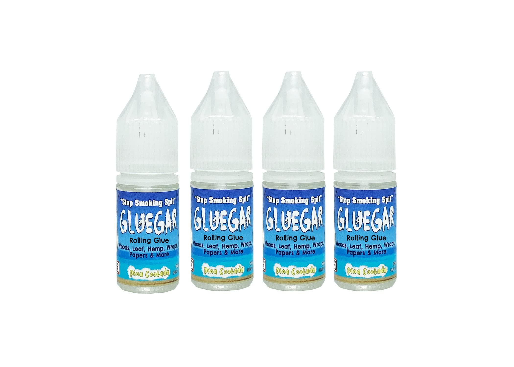 Caligars GlueGar Natural Rolling Glue - Plant Based Flavored Adhesive For Wraps & Papers, Pina Colada 10ml
