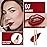 Oulac Red Retractable Lipliner Pencil 2in1 Waterproof Makeup Stick for Lip Liners and Eye Liners, Smooth and Creamy, Long Lasting Matte Finish, Vegan Beauty, 07 Cherry