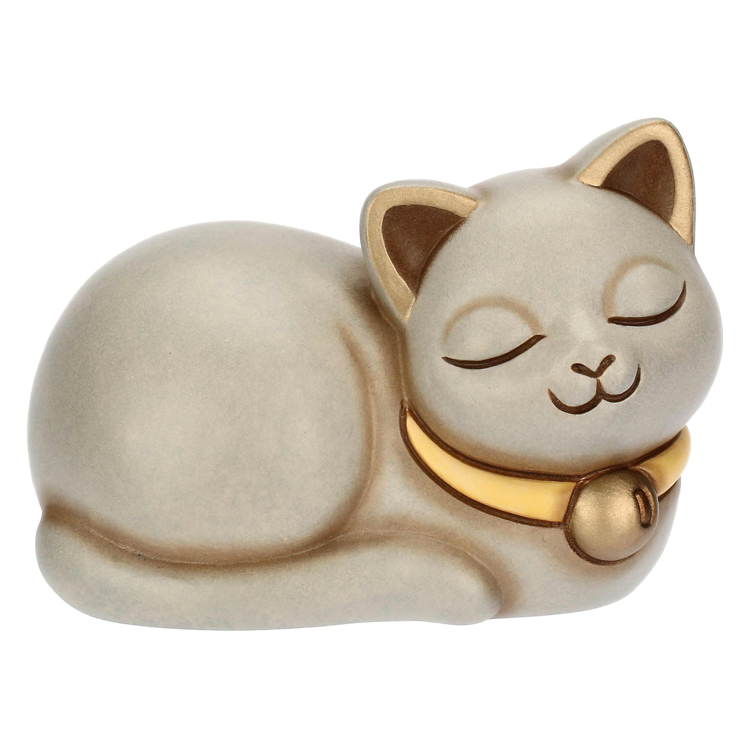 THUN Momi Cat with Tinkerbell, Small, Ceramic, Collection Other New 2025, 10.2 x 6 x 7 cm