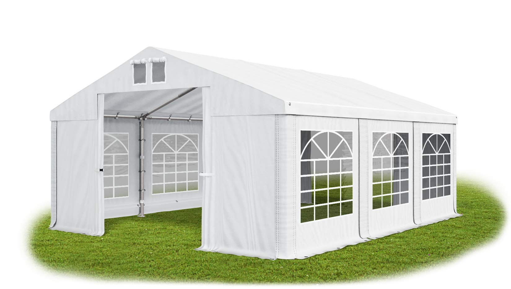 Partyzelt 3x6m wasserdicht weiß Zelt 560g/m² PVC Plane Hochwertigeszelt Gartenzelt Summer SD - Faltpavillon, Gartenpavillon, Pavillon, Lagerzelt, Gartenhaus, Zeltgarage, Garagenzelt - Partyzelt