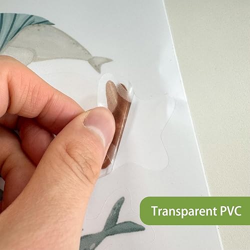 Miniatura 20 de funlife Calcomanías de pared de acuarela para despegar y pegar, calcomanías de pared de animales marinos, calcomanías de pared bajo el mar