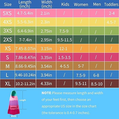 Miniatura 98 de Aletas de natación para niños, aletas cortas para niños y jóvenes, aletas de natación para entrenamiento de natación para niños, niñas, niños Azul,