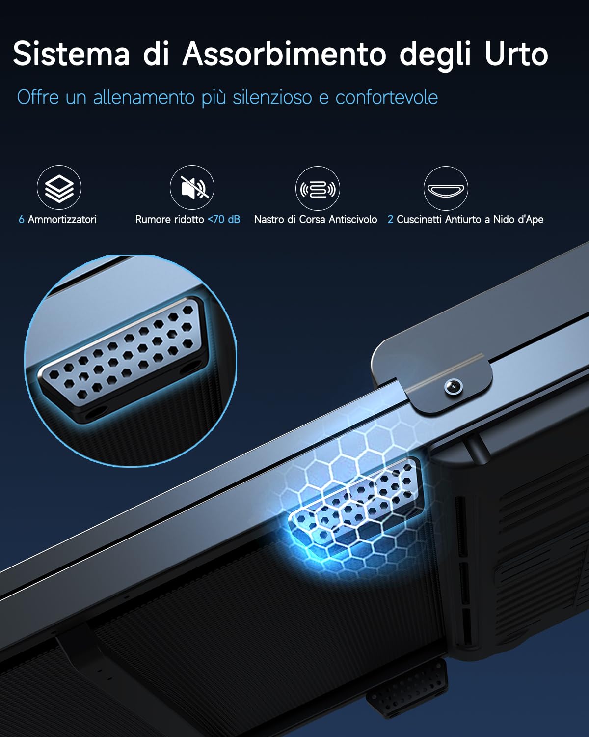 Walking Pad Tapis roulant per la casa – Home Office Tapis roulant Under Desk Tappetino da corsa silenzioso portatile compatto piccolo mini Treadmill indicatore LED pedale Remote Control
