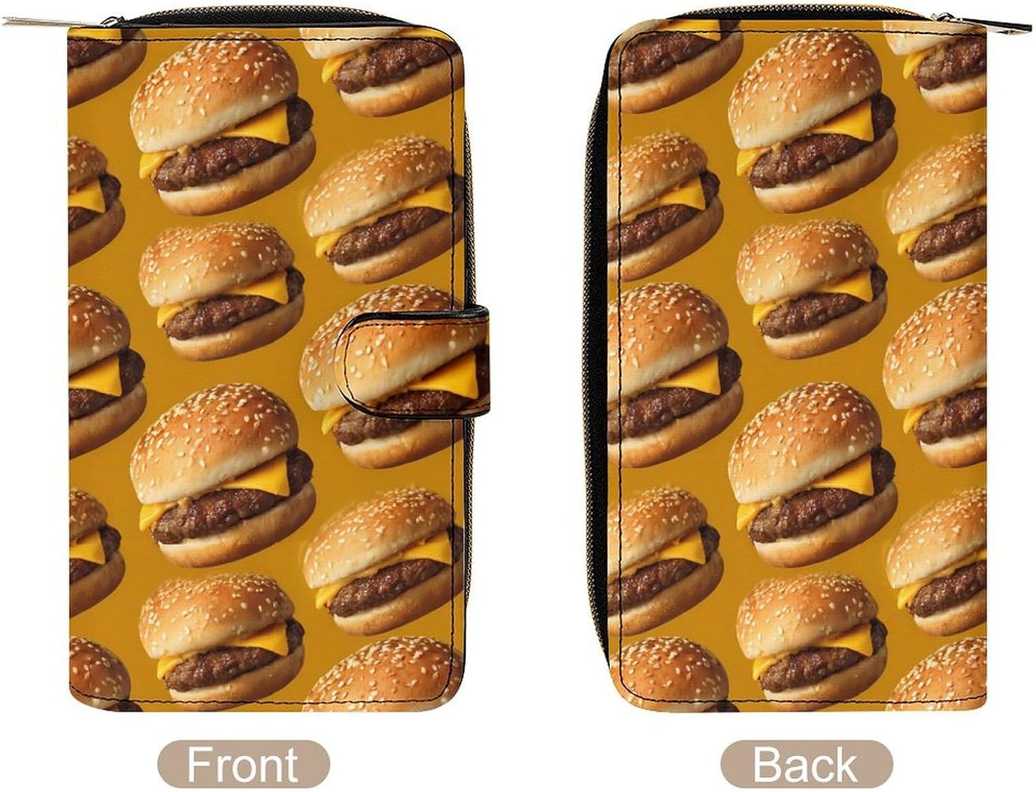 Cheese Hamburgers Novelty Wallets Credit Card Holders Large Handheld Coin Pockets Wallet image 3
