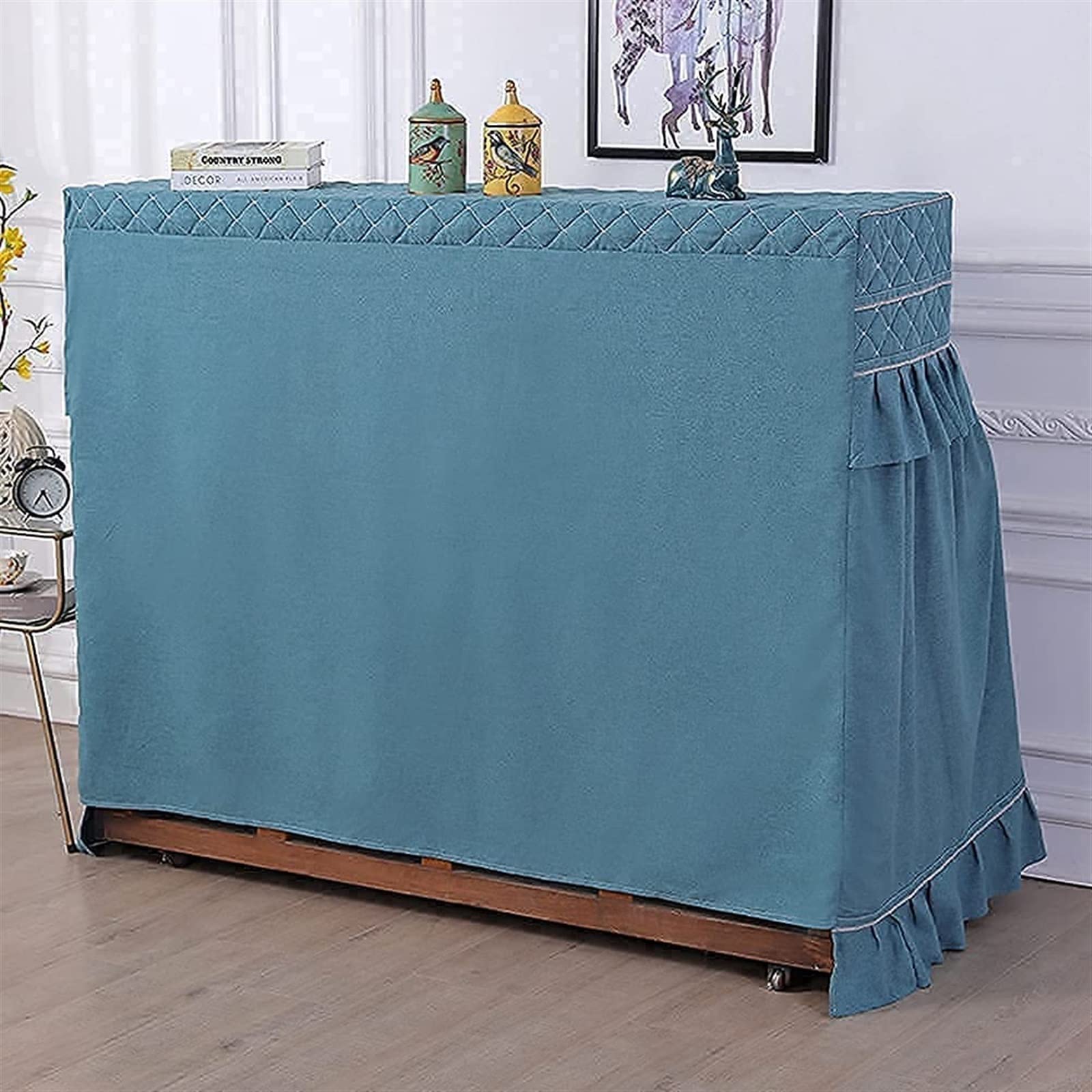 Funda para piano para piano vertical, funda para piano, funda para teclado de piano electrónico vertical, funda completa para piano, funda para silla gruesa elegante de estilo rural (funda para sill