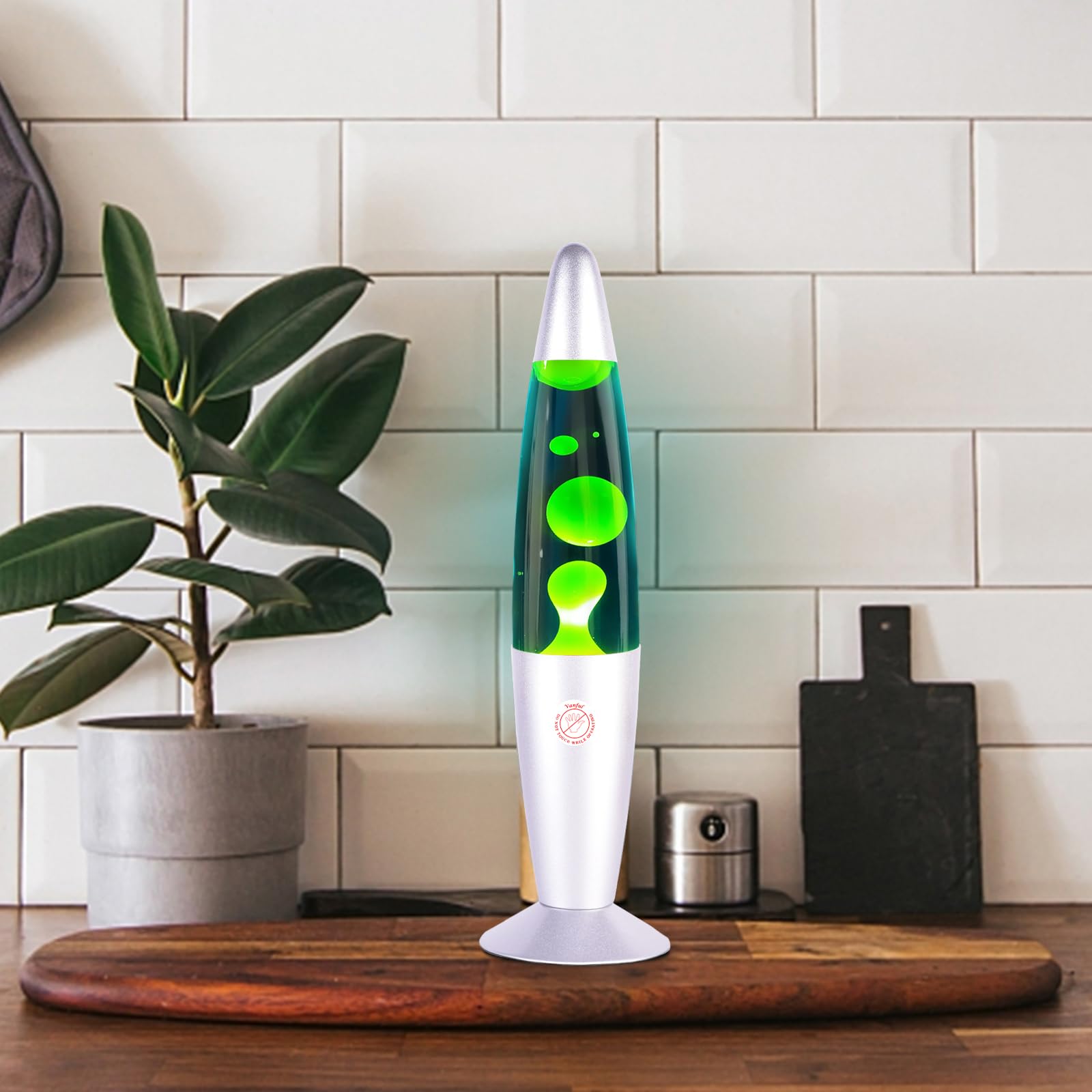 Vanful Green Magma Lamps with in Blue Liquid for Adults and Kids