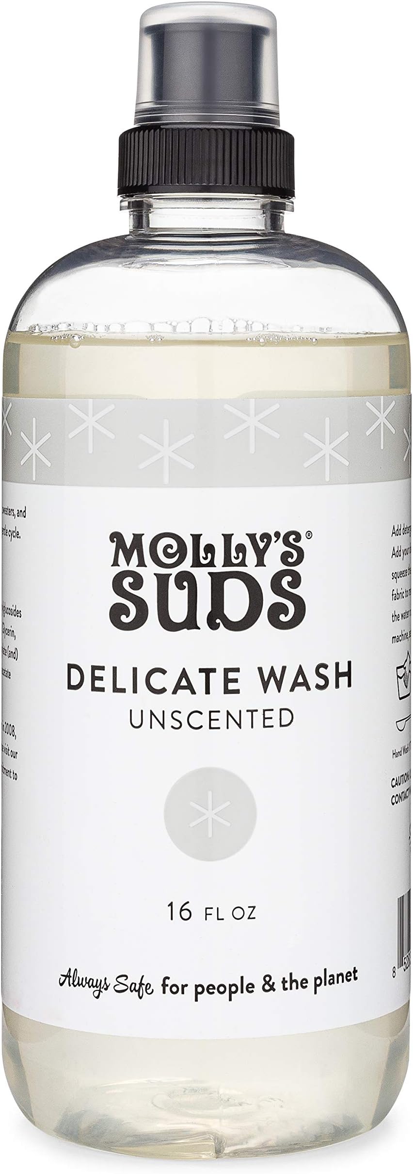 Delicate Wash Liquid Laundry Soap | Clean, Simple Ingredients | Gently Removes Stains and Deodorizes | Unscented, 16 fl oz