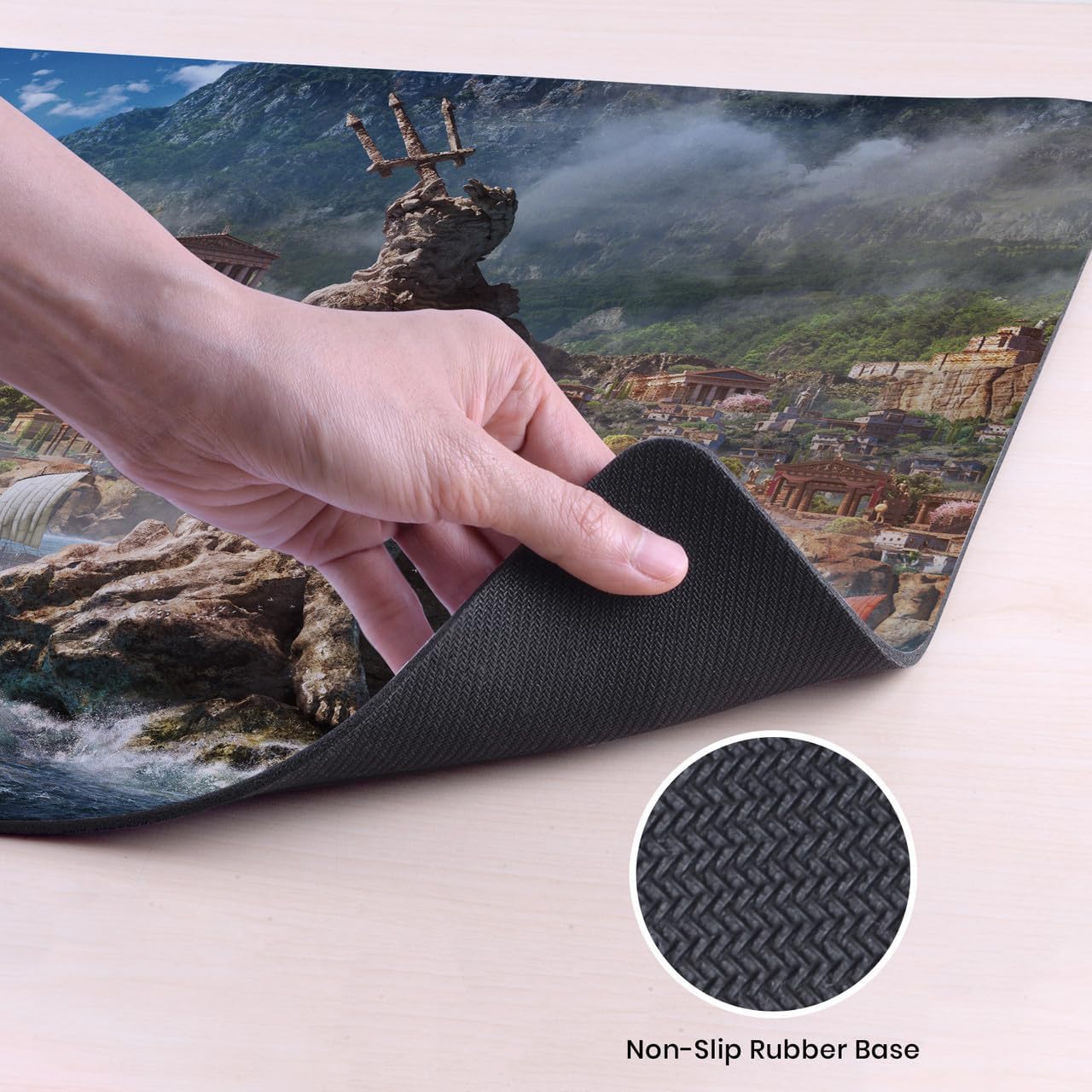 Head Case Designs Officially Licensed Assassin's Creed Kassandra Odyssey Key Art 37.4 x 15.75 x 0.16 inches (900 x 400 mm) - XL Gaming Office Desk PC Keyboard Mouse Mat Pad