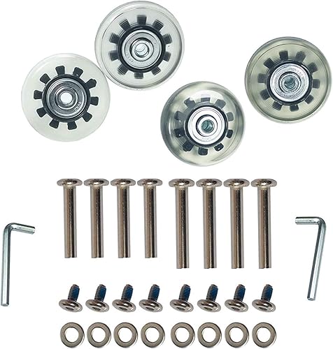 Miniatura 2 de GSHFIGHTING Juego de 4 ruedas de repuesto para maletas de equipaje con ABEC 608zz Skate en línea para patinaje al aire libre, juego de 4 ruedas