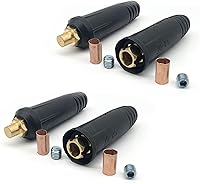 Vista 2 de RX WELD Par de conectores rápidos de cable de soldadura estilo DINSE (100Amp-200Amp (#6-#4) 10-25 SQ-MM 2-set)