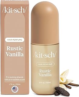 Kitsch Hair Perfume for Women - Rustic Vanilla | Clean, Deodorizing & Patented Odor-Eliminating Technology Hair Spray & Body Mist - Freshen Hair, Pillows - Warm Tonka, Vanilla & Cedar Blend - 50 mL