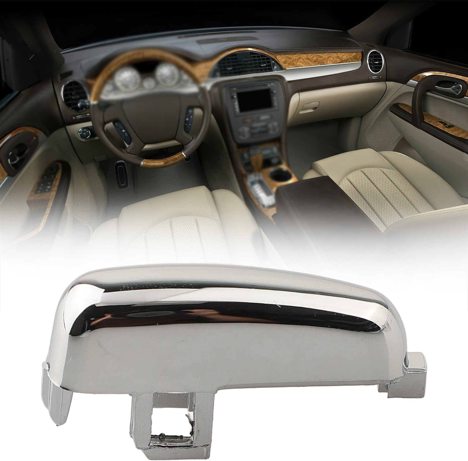 Replacement Handbrake Button Switch for Vauxhall Mokka (2012–2018), Plastic, Silver, OEM 42504682