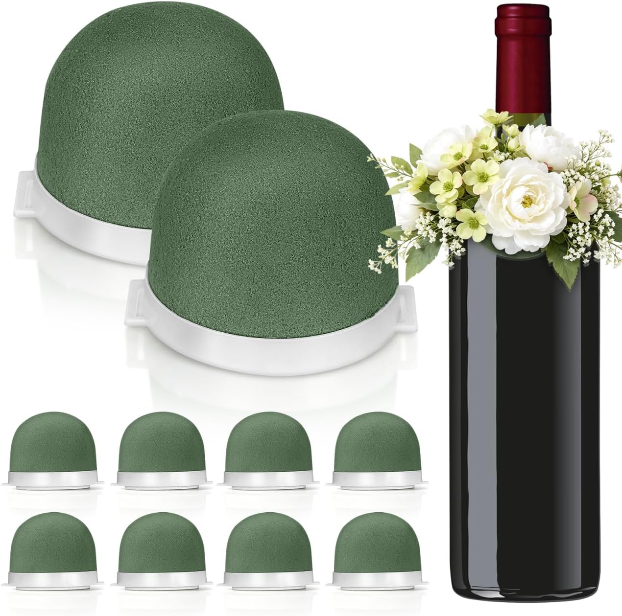 Gadpiparty 12Pcs Round Foam for Flower Arrangements, Floral Foam Holder
