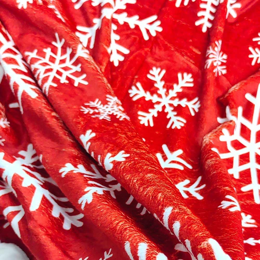 Christmas Snowflake Throw Blanket - Soft Cozy Warm Fleece for Couch and Bed - Plush Microfiber Flannel Winter Blanket 50 x 60 Inch - Image 6