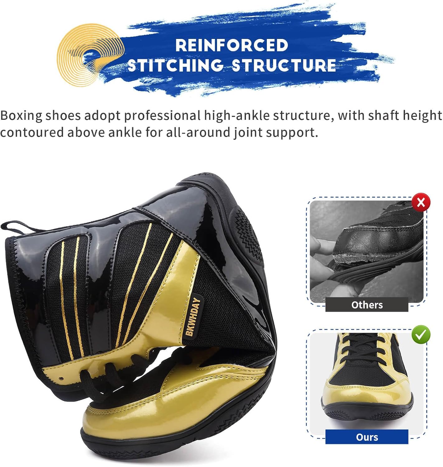 Boxing Shoes Men Wrestling Shoe for Mens Weightlifting Powerlifting Deadlift Squatting High Top Fitness Zero Drop - Image 5