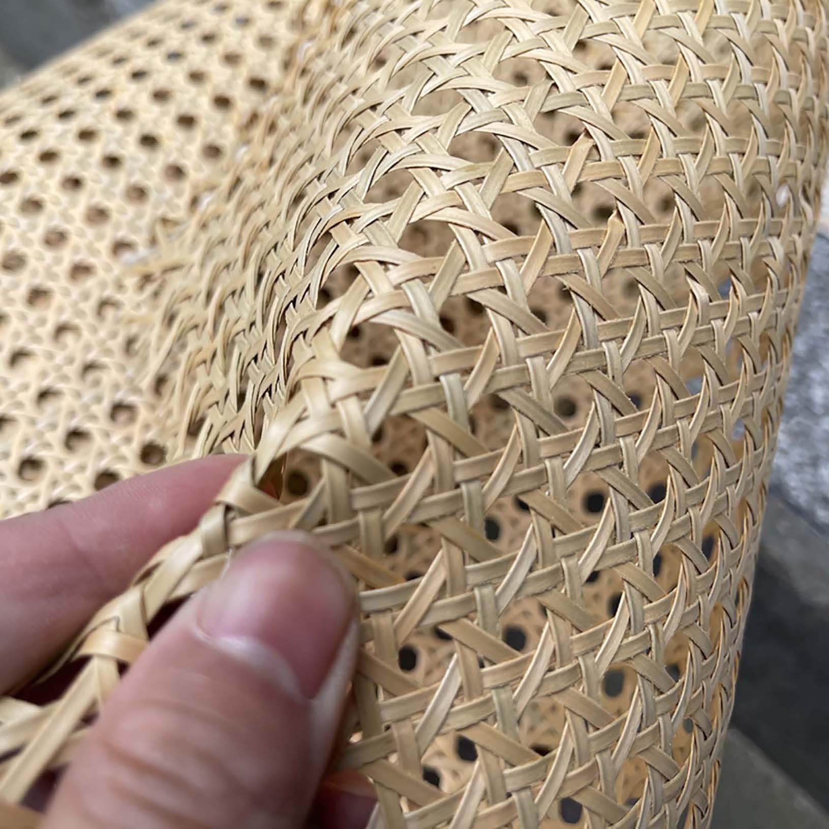 Natuurlijke 80 x 350 cm Rotan Rol, Rotan Webbing Rol, Geweven Open