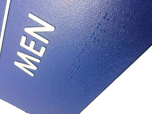 Miniatura 2 de Hecho en Estados Unidos  Señales de baño para hombres y mujeres, compatibles con la ADA, para oficinas, negocios y restaurantes, colores negro,