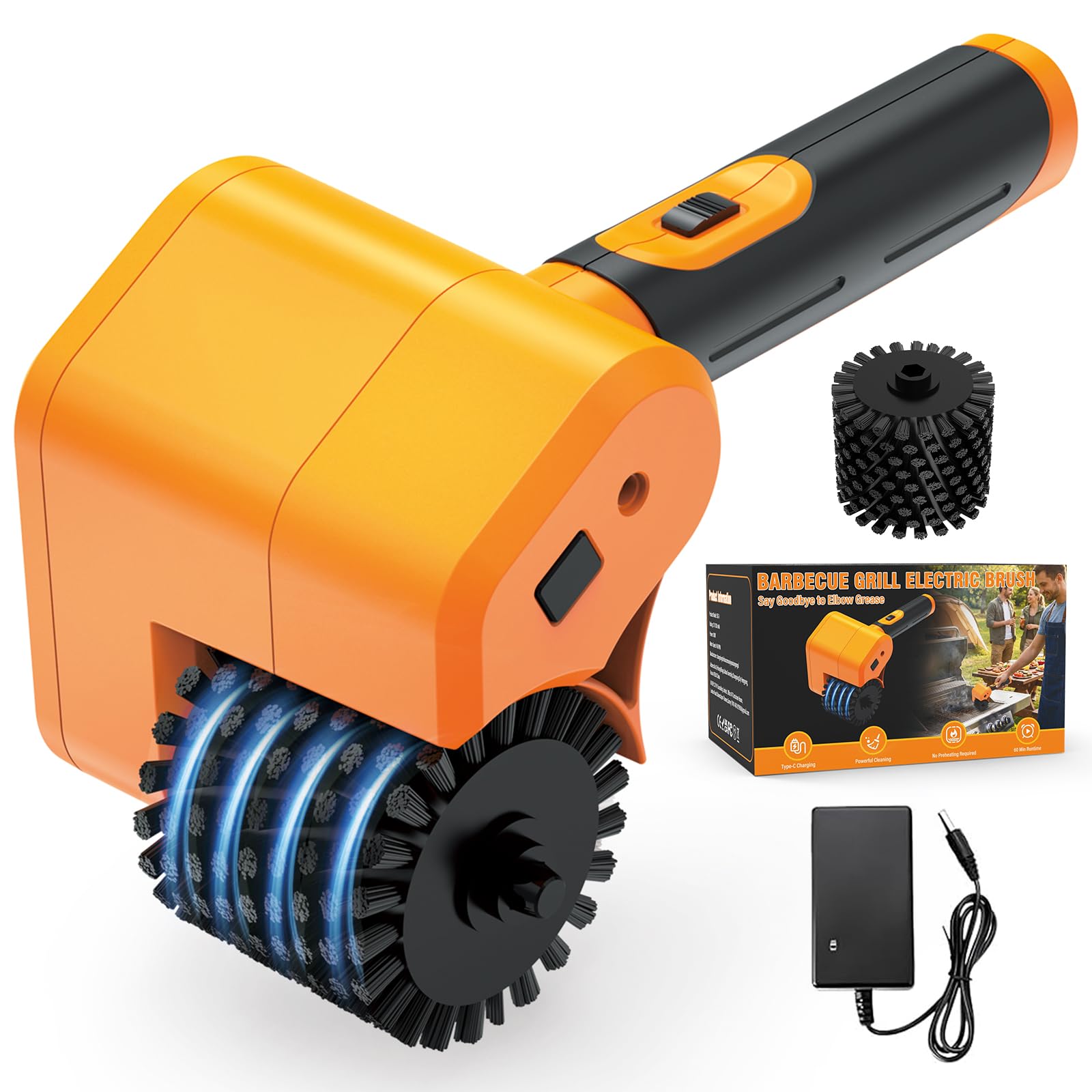 Electric BBQ Grill Brush, Cordless Rechargeable Cleaner for Grill Grates